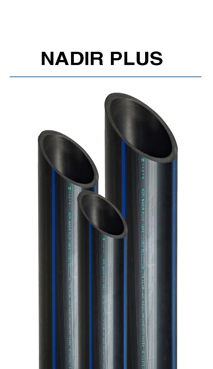 Gama de tuberias de polietileno de alta densidad PE100 NADIR PLUS